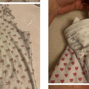 2-pairs set Roller Rabbit Pink and White Heart Pajama Set